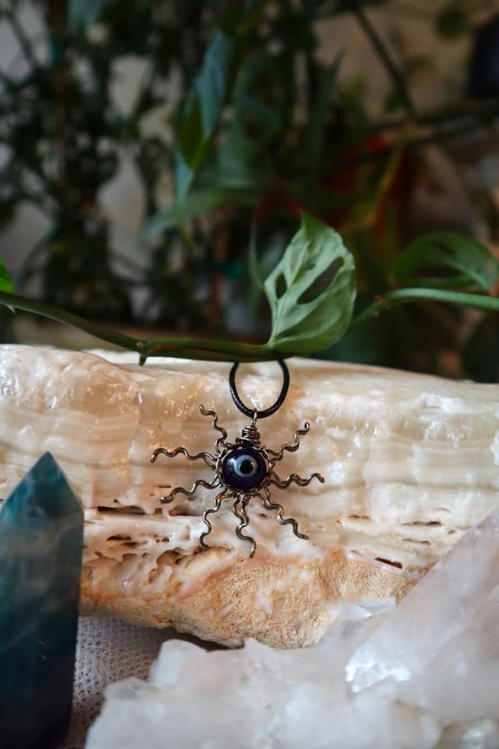 Evil Eye Mini Sun Pendants