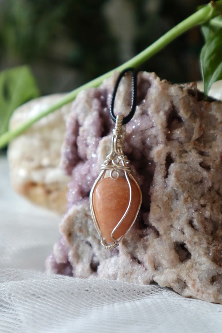 Peach Moonstone Pendant