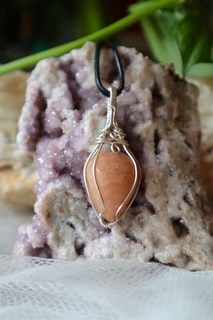 Peach Moonstone Pendant