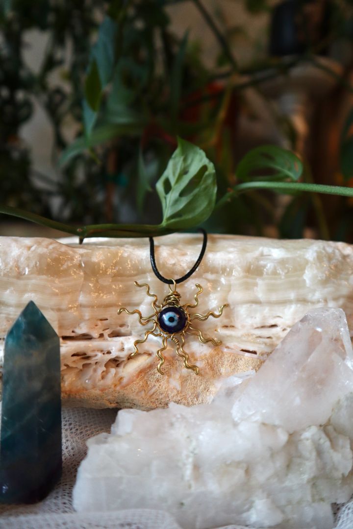 Evil Eye Mini Sun Pendants