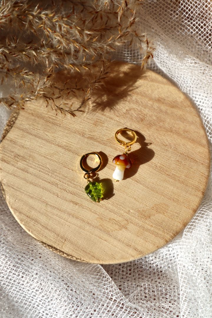 Mix-Match Mushroom Leaf Earrings