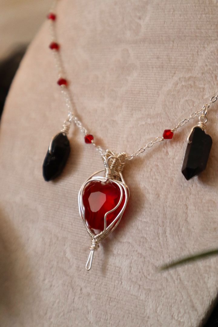 Dark Hearts Valentines Pendant